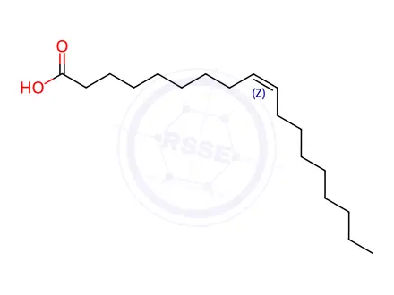 Chemical structure of oleic acid, compound with dodecylamine (1:1)