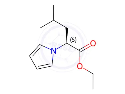 Chemical structure of (S)-Ethyl 4-methyl-2-(1H-pyrrol-1-yl)pentanoate