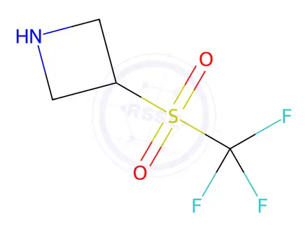 Chemical structure of Azetidine, 3-[(trifluoromethyl)sulfonyl]-, hydrochloride (1:1)