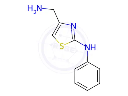 Chemical structure of (4-Aminomethyl-thiazol-2-yl)-phenyl-amine