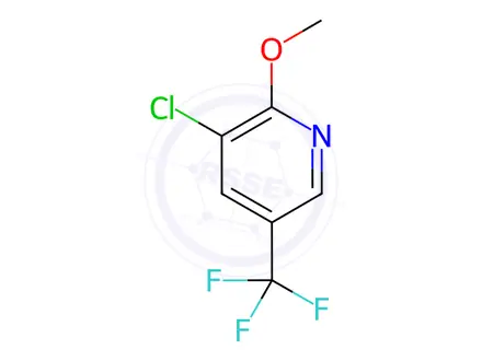 Chemical structure of 3-Chloro-2-methoxy-5-(trifluoromethyl)pyridine