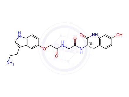 Chemical structure of serotonin-O-carboxymethyl-Gly-Tyr