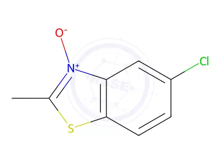 Chemical structure of Benzothiazole, 5-chloro-2-methyl-, 3-oxide (8CI)