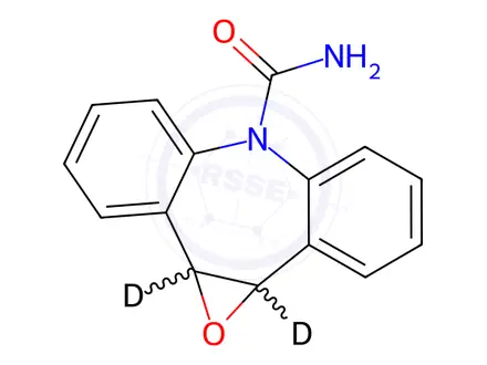 Chemical structure of Carbamazepine 10,11-Epoxide-d2 (Major)