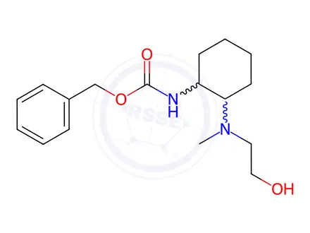 Chemical structure of Benzyl (2-((2-hydroxyethyl)(methyl)amino)cyclohexyl)carbamate