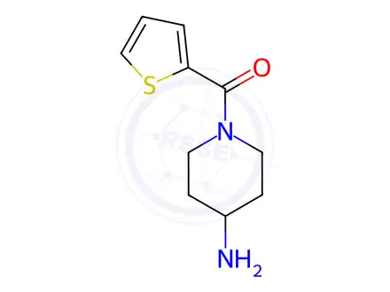 Chemical structure of 1-(2-Thienylcarbonyl)piperidin-4-amine hydrochloride