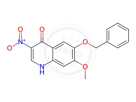 Chemical structure of 6-(Benzyloxy)-7-methoxy-3-nitroquinolin-4(1H)-one