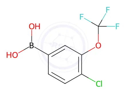 Chemical structure of [4-Chloro-3-(trifluoromethoxy)phenyl]boronic Acid