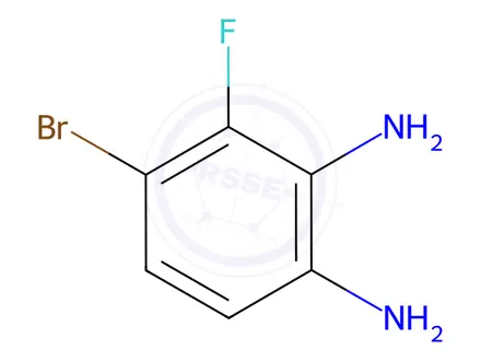 Chemical structure of 4-bromo-3-fluorobenzene-1,2-diamine