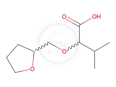 Chemical structure of 3-Methyl-2-(oxolan-2-ylmethoxy)butanoic acid