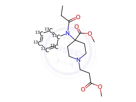 Chemical structure of Remifentanil-13C6 Hydrochloride