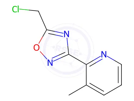 Chemical structure of 5-(Chloromethyl)-3-(3-methylpyridin-2-yl)-1,2,4-oxadiazole