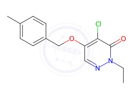 Chemical structure of 4-Chloro-2-ethyl-5-((4-methylbenzyl)oxy)pyridazin-3(2H)-one