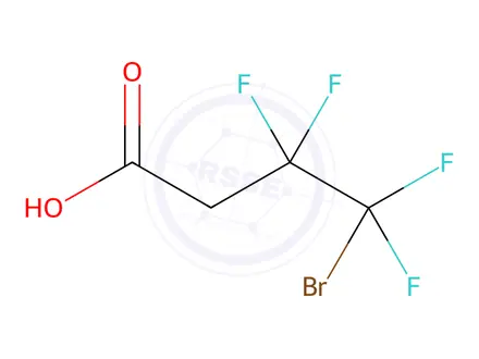 Chemical structure of Butanoic acid, 4-bromo-3,3,4,4-tetrafluoro-