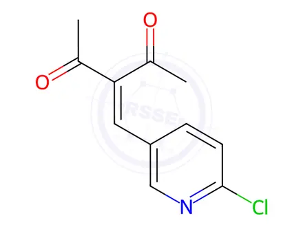 Chemical structure of 3-[(6-Chloro-3-pyridinyl)methylene]-2,4-pentanedione