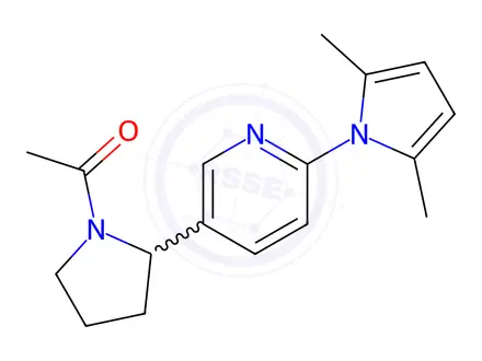 Chemical structure of 1-(2-(6-(2,5-Dimethyl-1H-pyrrol-1-yl)pyridin-3-yl)pyrrolidin-1-yl)ethanone