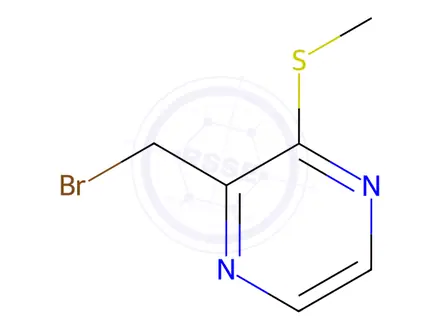Chemical structure of 2-(Bromomethyl)-3-(methylthio)pyrazine hydrochloride