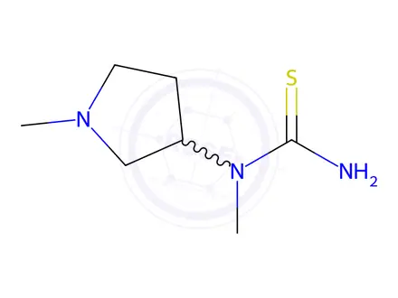 Chemical structure of Thiourea, N-methyl-N-(1-methyl-3-pyrrolidinyl)-