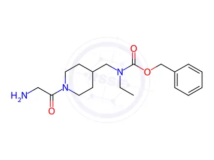 Chemical structure of Benzyl ((1-(2-aminoacetyl)piperidin-4-yl)methyl)(ethyl)carbamate