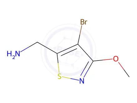 Chemical structure of (4-bromo-3-methoxy-1,2-thiazol-5-yl)methanamine hydrochloride