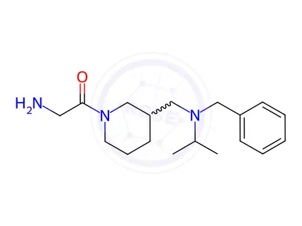 Chemical structure of 2-Amino-1-(3-((benzyl(isopropyl)amino)methyl)piperidin-1-yl)ethanone