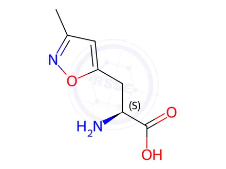 Chemical structure of (S)-2-Amino-3-(3-methylisoxazol-5-yl)propanoic acid