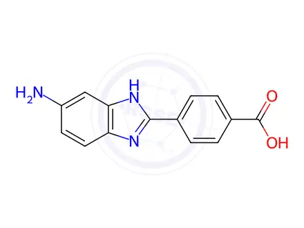 Chemical structure of 4-(5-AMINO-1 H-BENZOIMIDAZOL-2-YL)-BENZOIC ACID DIHYDROCHLORIDE