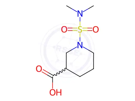 Chemical structure of 1-[(Dimethylamino)sulfonyl]piperidine-3-carboxylic acid