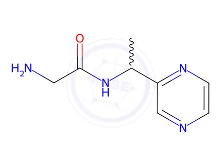 Chemical structure of 2-Amino-N-(1-(pyrazin-2-yl)ethyl)acetamide