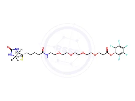 Chemical structure of Biotin-PEG4-PFP ester