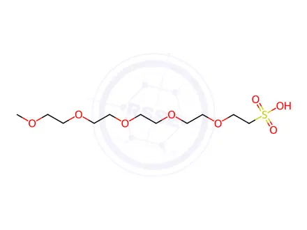 Chemical structure of 2,5,8,11,14-pentaoxahexadecane-16-sulfonic acid