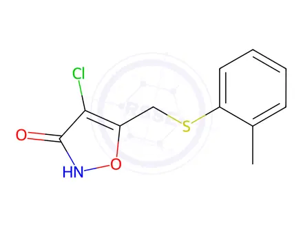 Chemical structure of 4-Chloro-5-((o-tolylthio)methyl)isoxazol-3(2H)-one