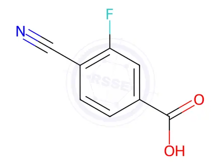 Chemical structure of 4-Cyano-3-fluorobenzoic Acid