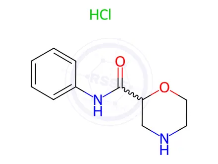 Chemical structure of Morpholine-2-carboxylic Acid Phenylamide Hydrochloride