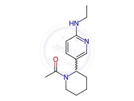 Chemical structure of 1-(2-(6-(Ethylamino)pyridin-3-yl)piperidin-1-yl)ethanone