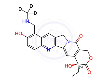Chemical structure of N-Desmethyl Topotecan-d3