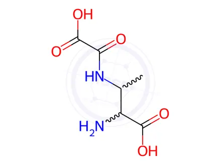 Chemical structure of Butanoic acid, 2-amino-3-[(carboxycarbonyl)amino]-