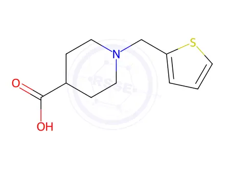 Chemical structure of 1-(Thien-2-ylmethyl)piperidine-4-carboxylic acid hydrochloride hydrate