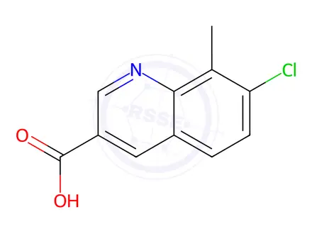 Chemical structure of 7-Chloro-8-methylquinoline-3-carboxylic Acid