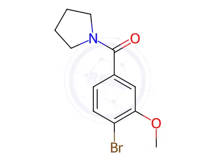 Chemical structure of (4-Bromo-3-methoxyphenyl)(pyrrolidin-1-yl)methanone