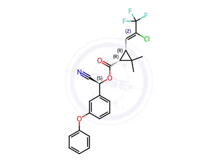 Chemical structure of γ-Cyhalothrin in acetonitrile