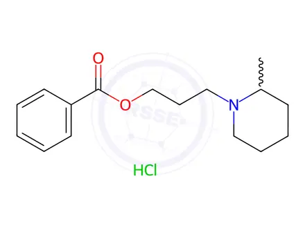 Chemical structure of piperocaine hydrochloride