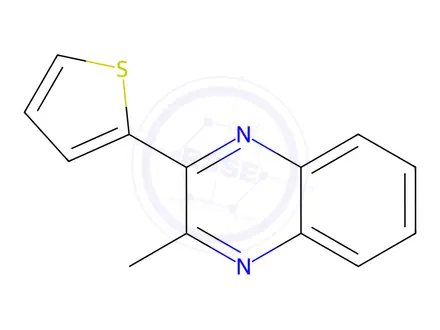 Chemical structure of Quinoxaline, 2-methyl-3-(2-thienyl)-