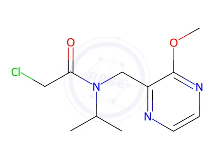 Chemical structure of 2-Chloro-N-isopropyl-N-((3-methoxypyrazin-2-yl)methyl)acetamide