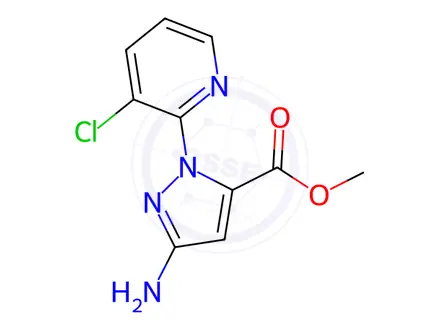 Chemical structure of Methyl 3-amino-1-(3-chloropyridin-2-yl)-1H-pyrazole-5-carboxylate