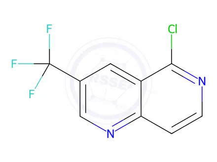 Chemical structure of 5-chloro-3-(trifluoromethyl)-1,6-naphthyridine