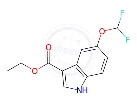 Chemical structure of Ethyl 5-(difluoromethoxy)-1H-indole-3-carboxylate