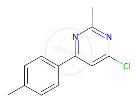 Chemical structure of 4-chloro-2-methyl-6-(p-tolyl)pyrimidine