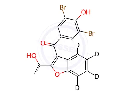 Chemical structure of Benzbromarone Deuterated Impurity