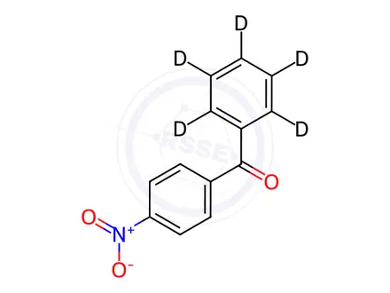 Chemical structure of (4-Nitrophenyl)phenyl-d5-methanone